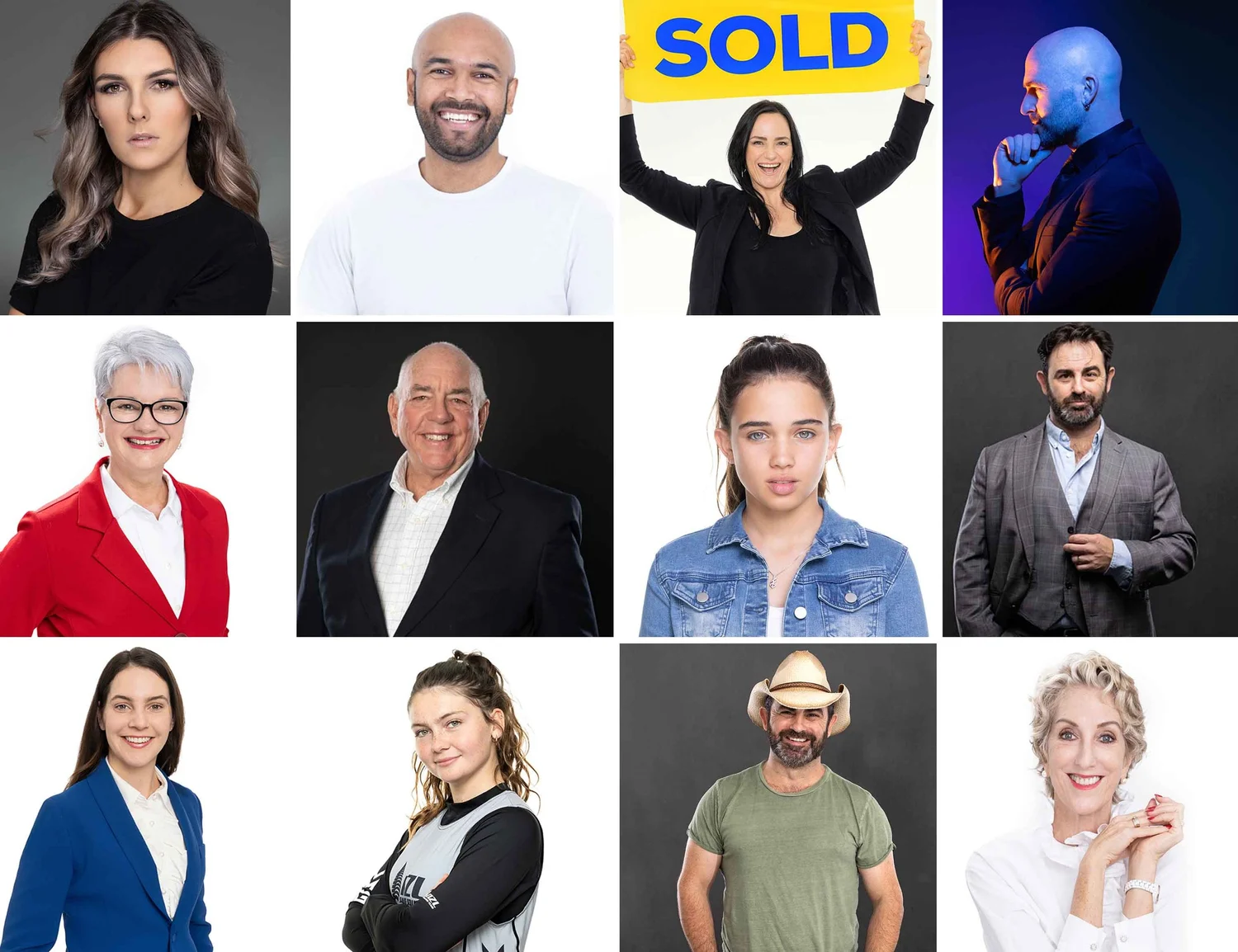 Professional headshots of business and sports people in Auckland