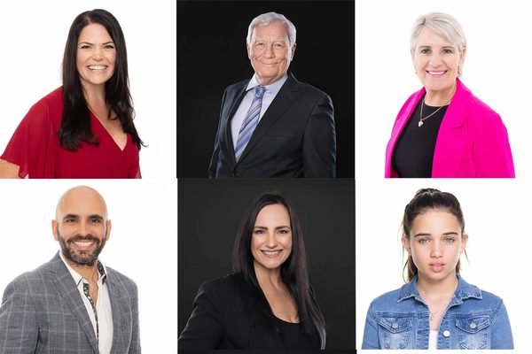 A mix of professional headshots by Belinda Bullock Photography in Auckland